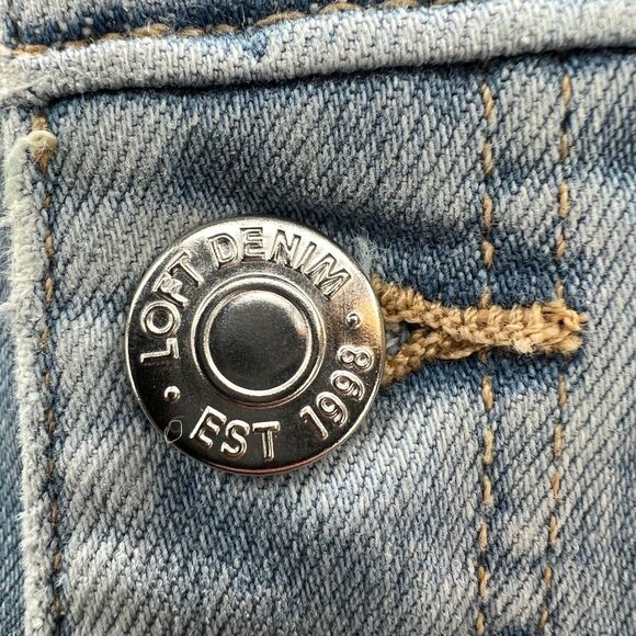 Ann Taylor LOFT Women’s Skinny Cut Off Denim Shorts High Rise Blue Size 30 NWT - Picture 4 of 15